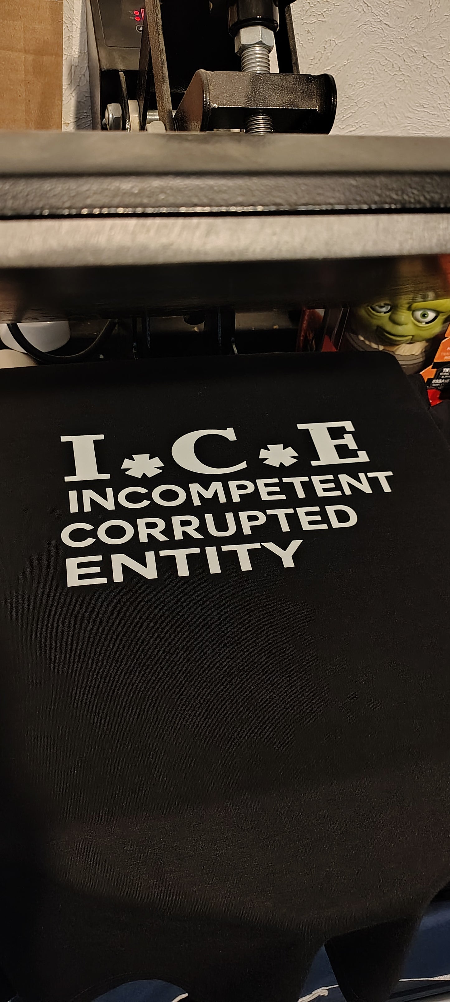 I*C*E Incompetent Corrupted Entity t-shirt