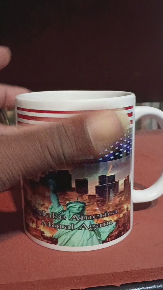 Distressed Make America Moral Again sublimated mug