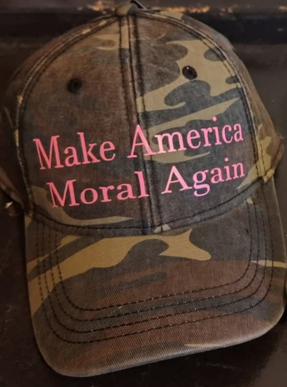 Make America Moral Again Velcro camo hat