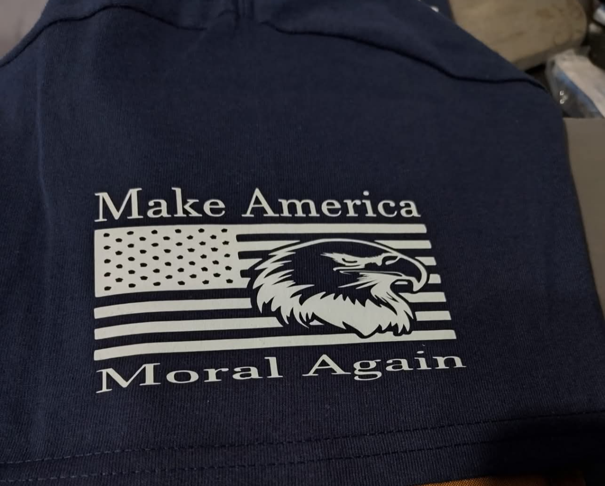 We the people aren't descended from immoral men Make America Moral Again birth year shirt