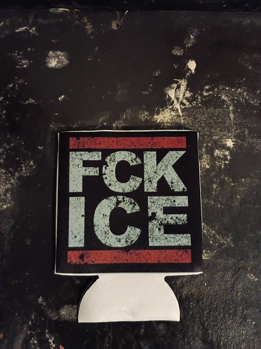 FCKICE Distressed beer cozie
