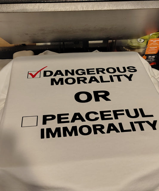 Dangerous Morality Over Peaceful Immorality Make America Moral Again shirt