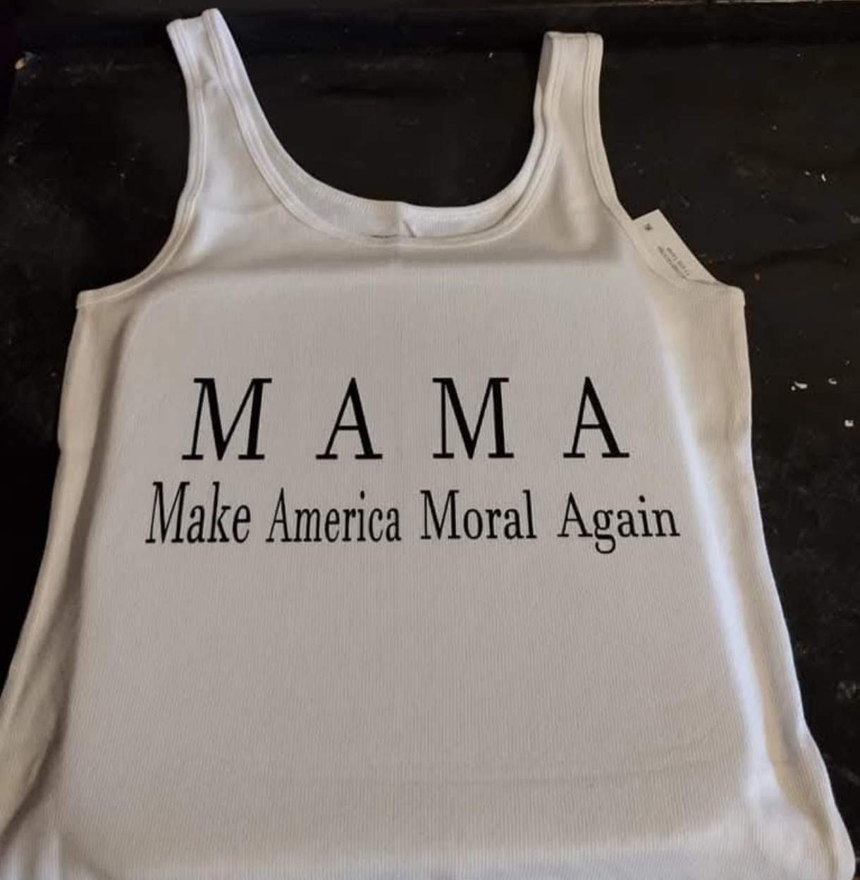 Make America Moral Again womens fitted tank top
