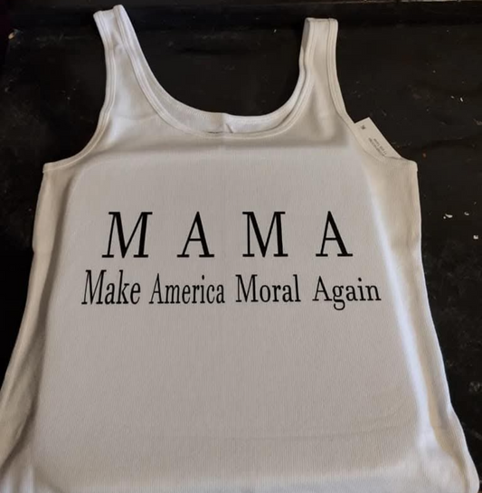 Make America Moral Again womens fitted tank top
