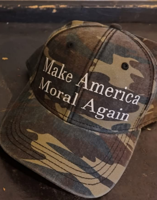 Make America Moral Again Velcro camo hat