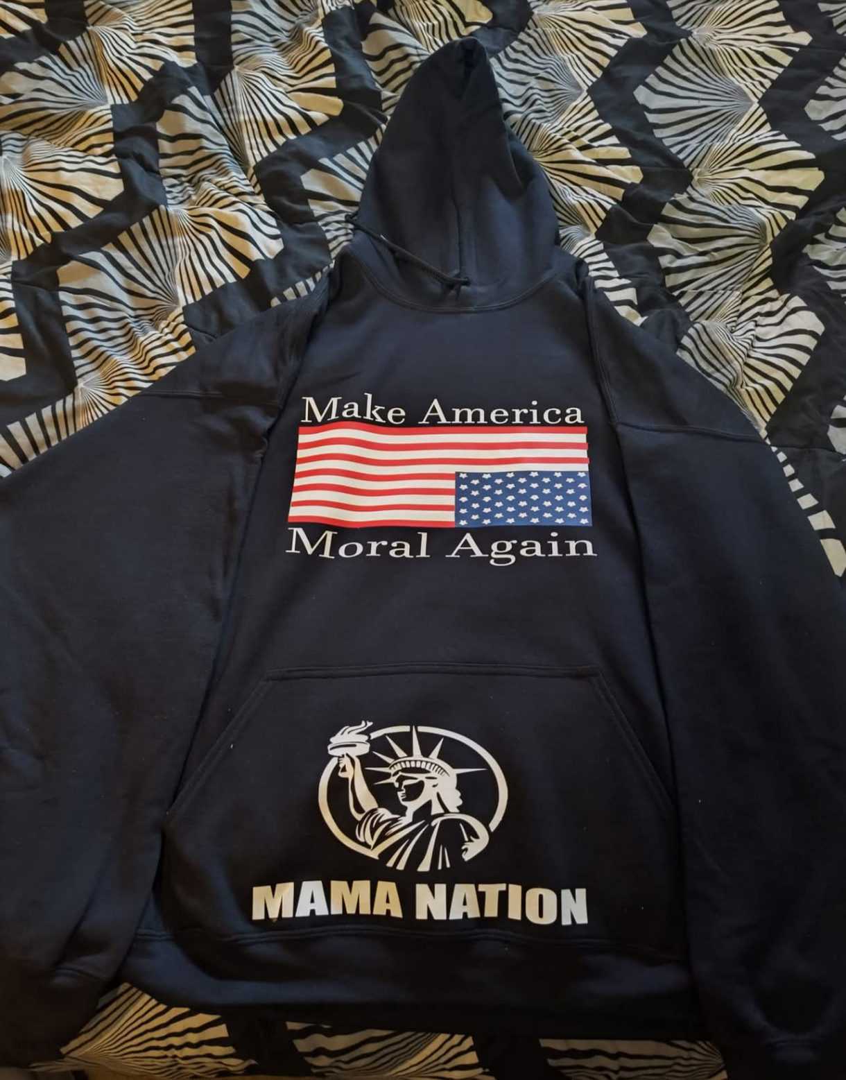 Distressed Make America Moral Again hoodie