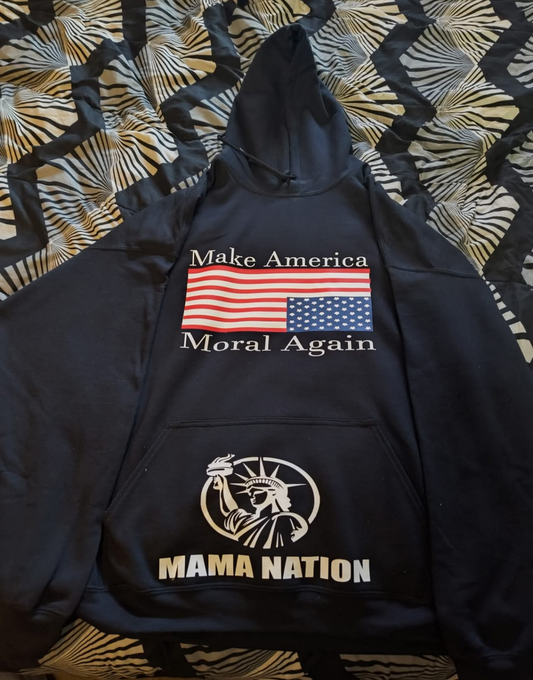 Distressed Make America Moral Again hoodie