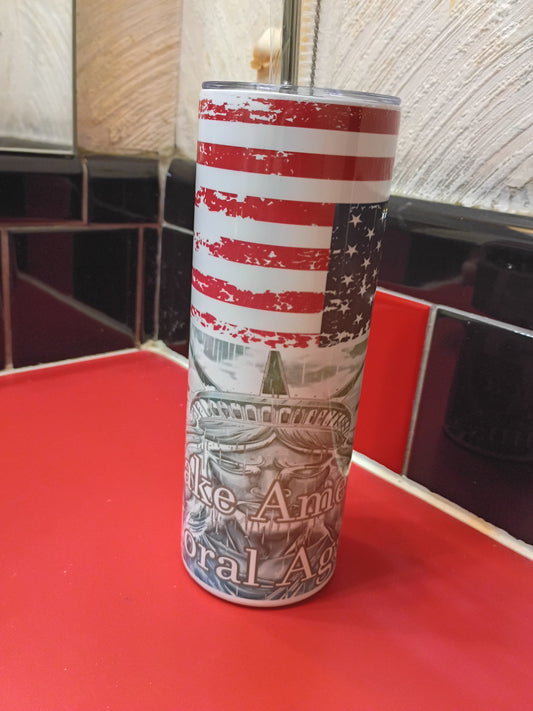 Distressed Make America Moral Again tumbler