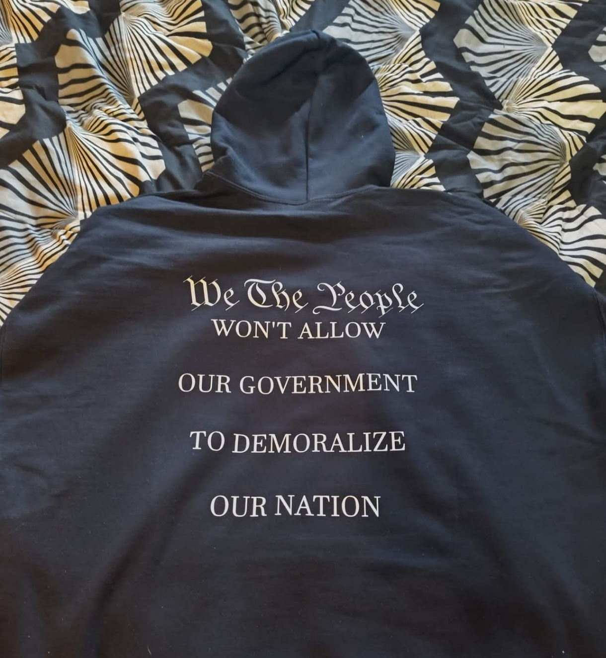 Distressed Make America Moral Again hoodie