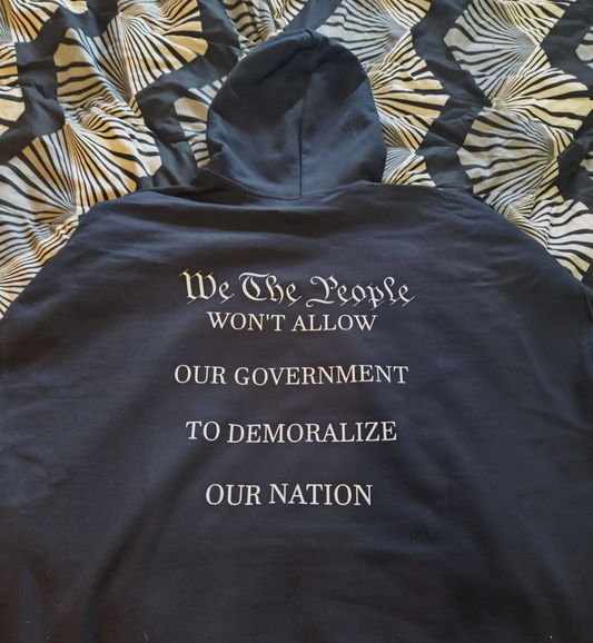 Distressed Make America Moral Again hoodie