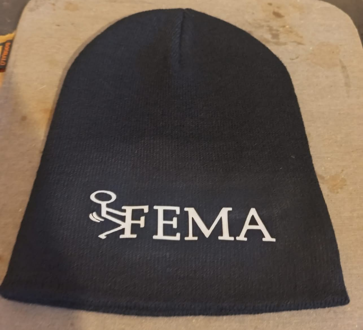Funny F FEMA beanie