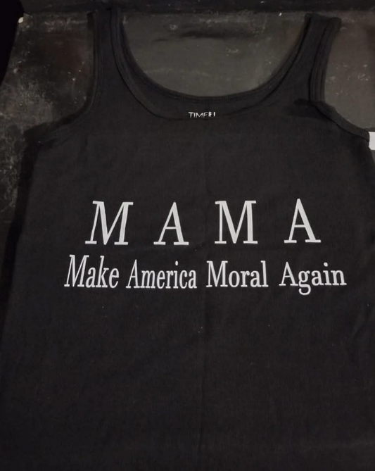 Make America Moral Again womens fitted tank top